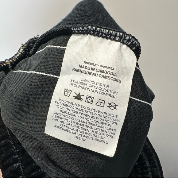 Nike Youth Kids Black velour track pants jogger size small - Picture 5 of 6